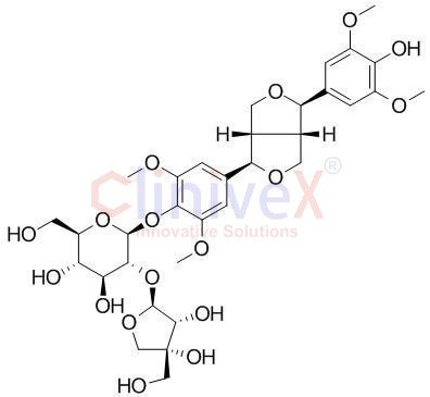 (-)-Syringaresinol 4-(2''-apiosylglucoside)