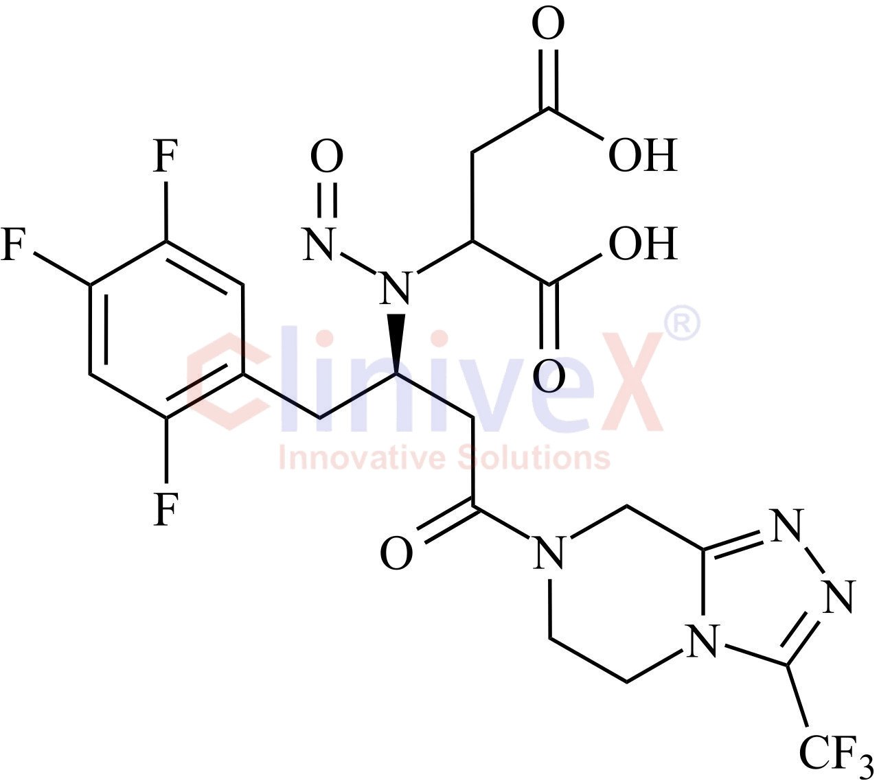 N-Nitroso Sitagliptin Fumarate Adduct
