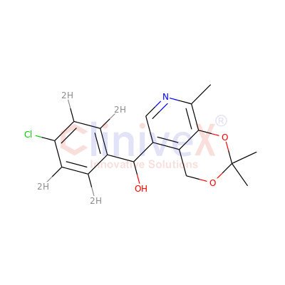 (+/-)-4-Chlorophenyl-5-[(3,4-isopropylidine)-2-methylpyridine]methanol-d4