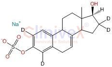 Sodium 17β-Dihydroequilin-2,4,16,16-d4 3-Sulfate (stabilized with TRIS, 50% w/w)