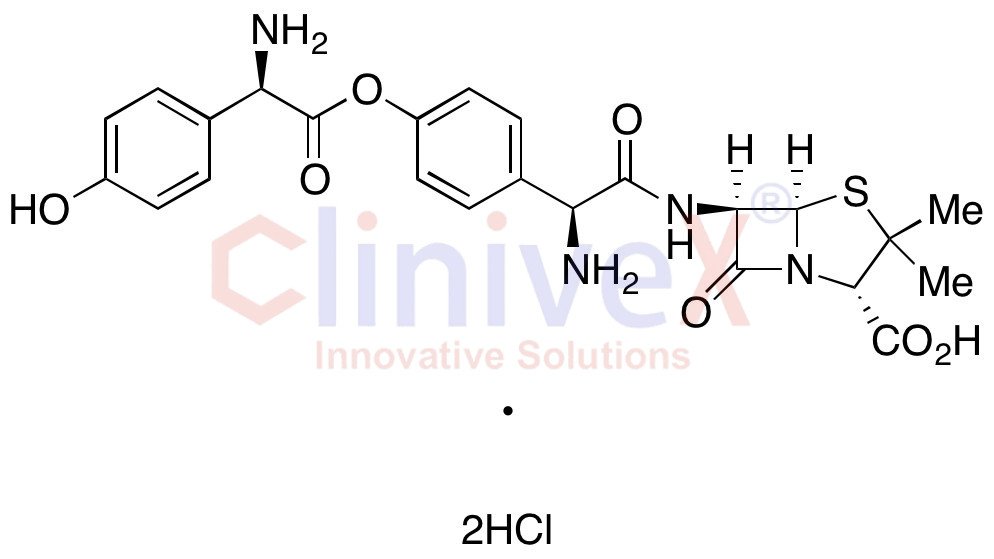 2-(4-(Acetoxyphenyl)phenyl)acetamido Amoxicillin Hydrochloride (1:2)
