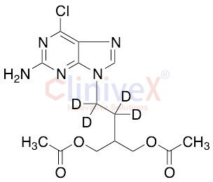 9-(4-Acetoxy-3-acetoxymethylbutyl)-2-amino-6-chloropurine-d4