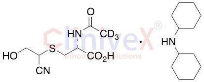 N-Acetyl-S-(1-cyano-2-hydroxyethyl)-L-cysteine-d3 Dicyclohexylamine Salt (Mixture of Diastereomers)