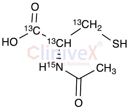 N-Acetyl-L-cysteine-13C3,15N