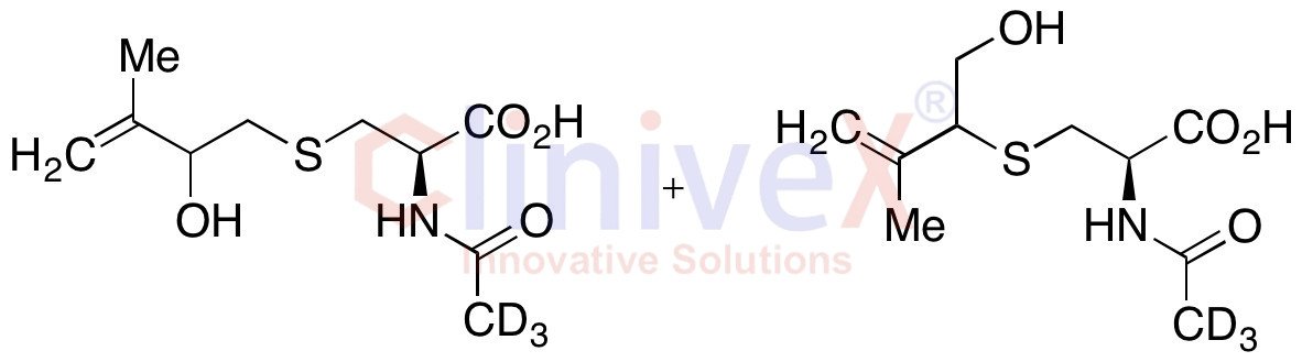 (R,S)-N-Acetyl-S-(2-hydroxy-3-methyl-3-buten-1-yl)-L-cysteine-d3 + (R,S)-N-Acetyl-S-[1-(hydroxymethyl)-2-methyl-2-propen-1-yl)-L-cysteine-d3 (Mixture)