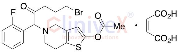 1-[2-(Acetyloxy)-6,7-dihydrothieno[3,2-c]pyridin-5(4H)-yl]-5-bromo-1-(2-fluorophenyl)-2-pentanone (2Z)-2-Butenedioate