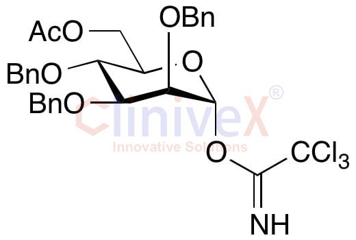 2,3,4-Tris-O-(phenylmethyl)-α-D-mannopyranose 6-Acetate 1-(2,2,2-Trichloroethanimidate