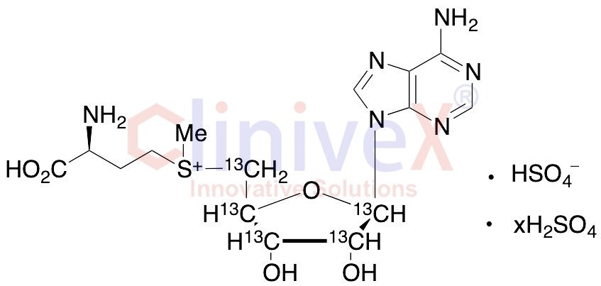 S-(5′-Adenosyl)-L-methionine-13C5 Sulfate Salt (Synthetic)(Mixture of Diastereomers)