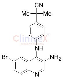 2-(4-((3-Amino-6-bromoquinolin-4-yl)amino)-phenyl)-2-methylpropanenitrile