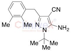 5-Amino-1-(1,1-dimethylethyl)-3-[(3-methylphenyl)methyl]-1H-pyrazole-4-carbonitrile