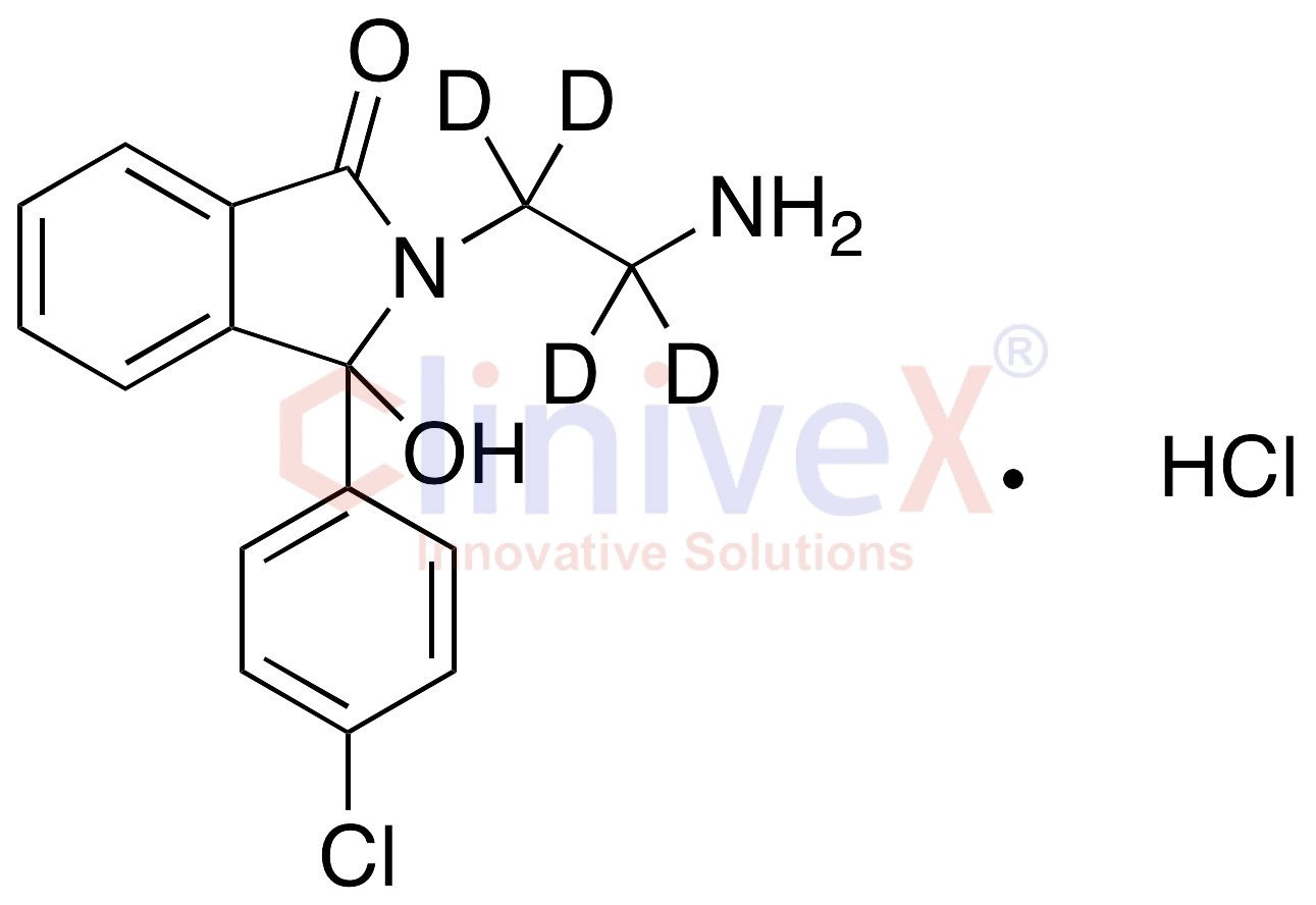 2-(2-Aminoethyl)-3-(4-chlorophenyl)-3-hydroxyphthalimidine-d4 Hydrochloride (Mazindol Metabolite)