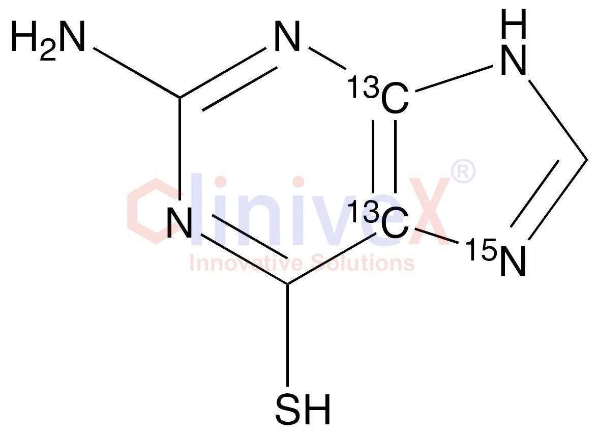2-Amino-6-mercaptopurine-13C2,15N