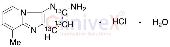 2-Amino-6-methyldipyrido[1,2-a:3′,2′-d]imidazole-13C3 Hydrochloride Hydrate (>85%)