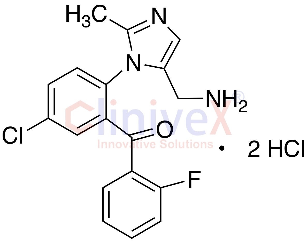 [2-[5-(Aminomethyl)-2-methyl-1H-imidazol-1-yl]-5-chlorophenyl](2-fluorophenyl)-methanone Dihydrochloride