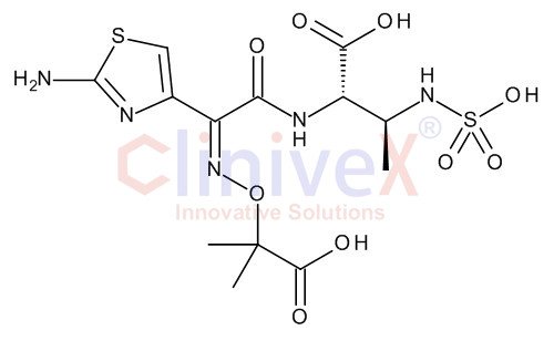(2S,3S)-2-[[(2Z)-2-(2-Amino-4-thiazolyl)-2-[(1-carboxy-1-methylethoxy)imino]acetyl]amino]-3-(sulfoamino)butanoic Acid