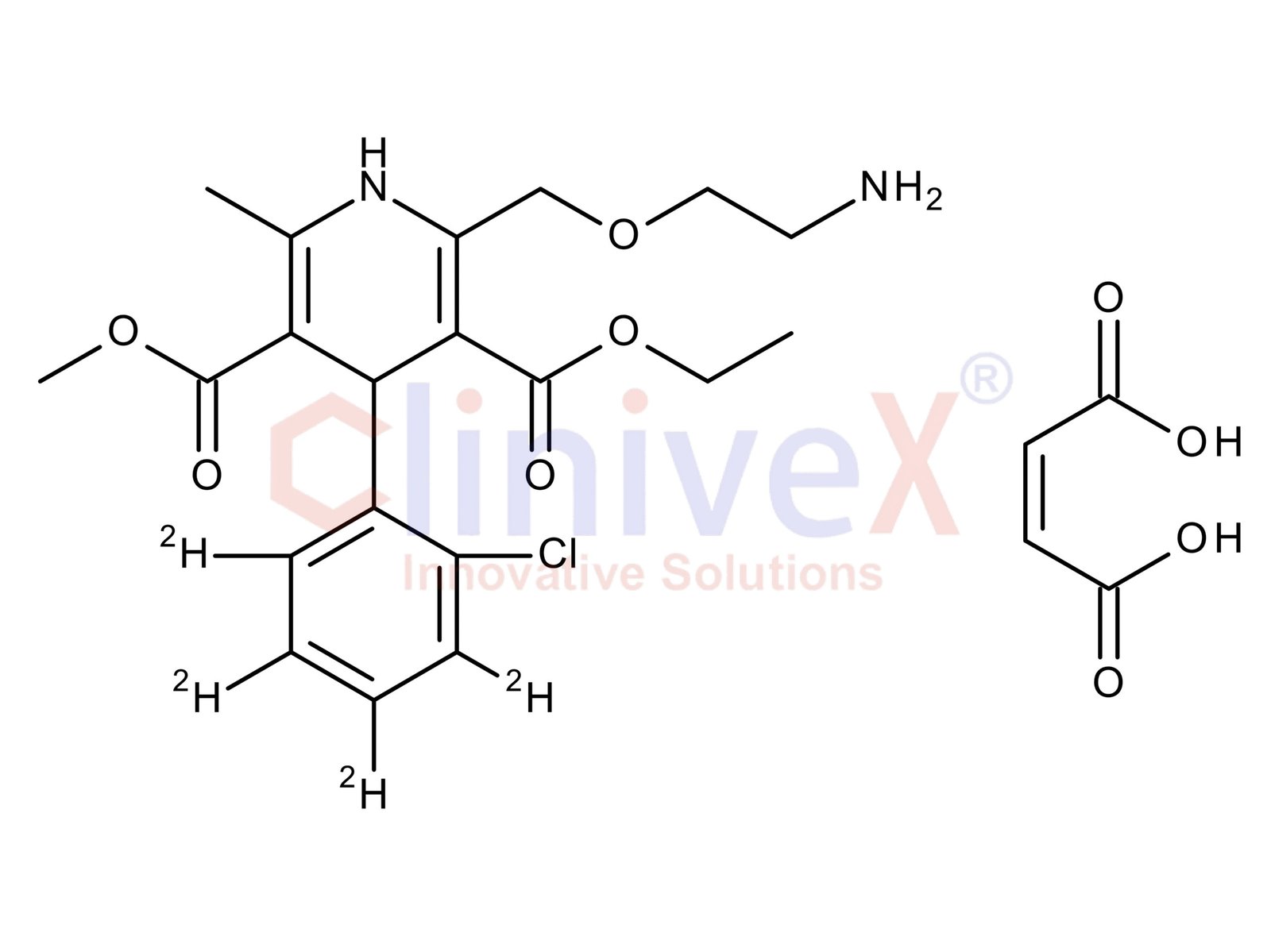 Amlodipine-d4 Maleic Acid Salt (2-Chlorophenyl-d4)