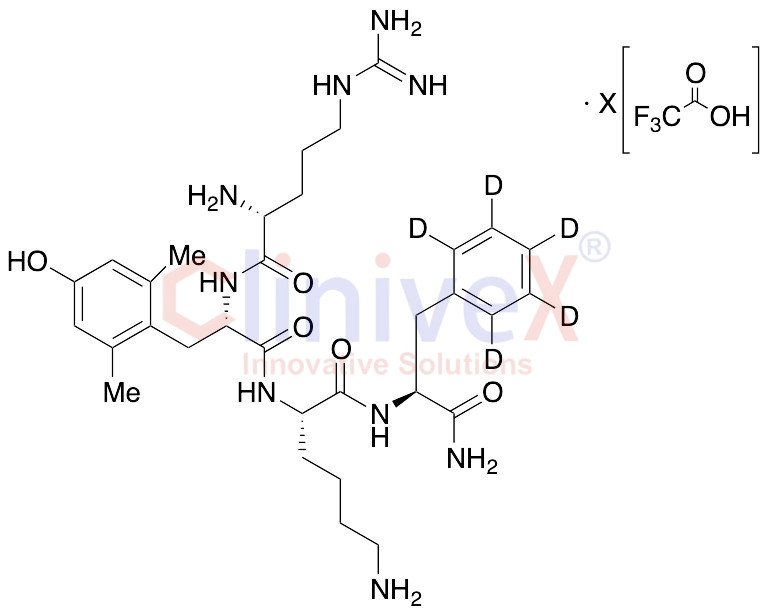 D-Arginyl-2,6-dimethyl-L-tyrosyl-L-lysyl-L-phenylalaninamide-d5 Trifluoroacetic Acid Salt