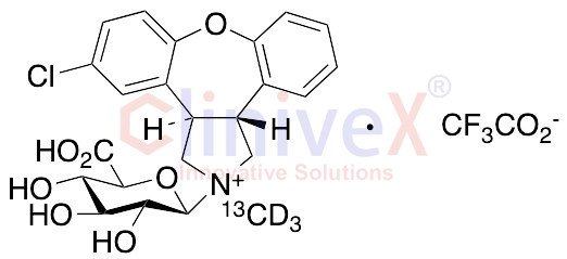 Asenapine-13C,d3 N-Beta-D-Glucuronide Trifluoroacetic Acid Salt
