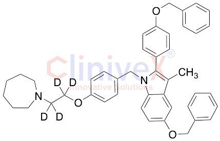 1-[4-(2-(Azepan-1-yl)ethoxy)benzyl]-5-(benzyloxy)-2-(4-(benzyloxy)phenyl)-3-methyl-1H-indole-d4 (>85%)