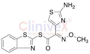 S-2-Benzothiazolyl-2-amino-alpha-(methoxyimino)-4-thiazolethiolacetate