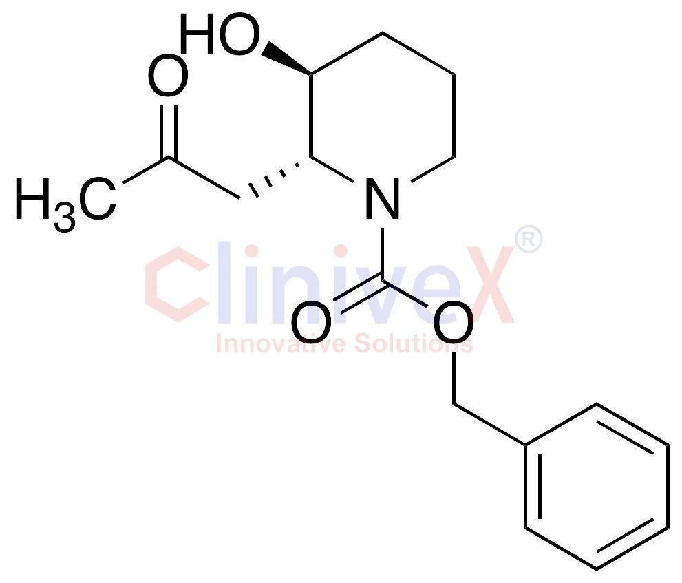 trans-N-Benzyloxycarbonyl 3-Hydroxy-2-(2-oxopropyl)piperidine