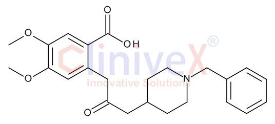 2-(3-(1-Benzylpiperidin-4-yl)-2-oxopropyl)-4,5-dimethoxybenzoic Acid (Donepezil Impurity)