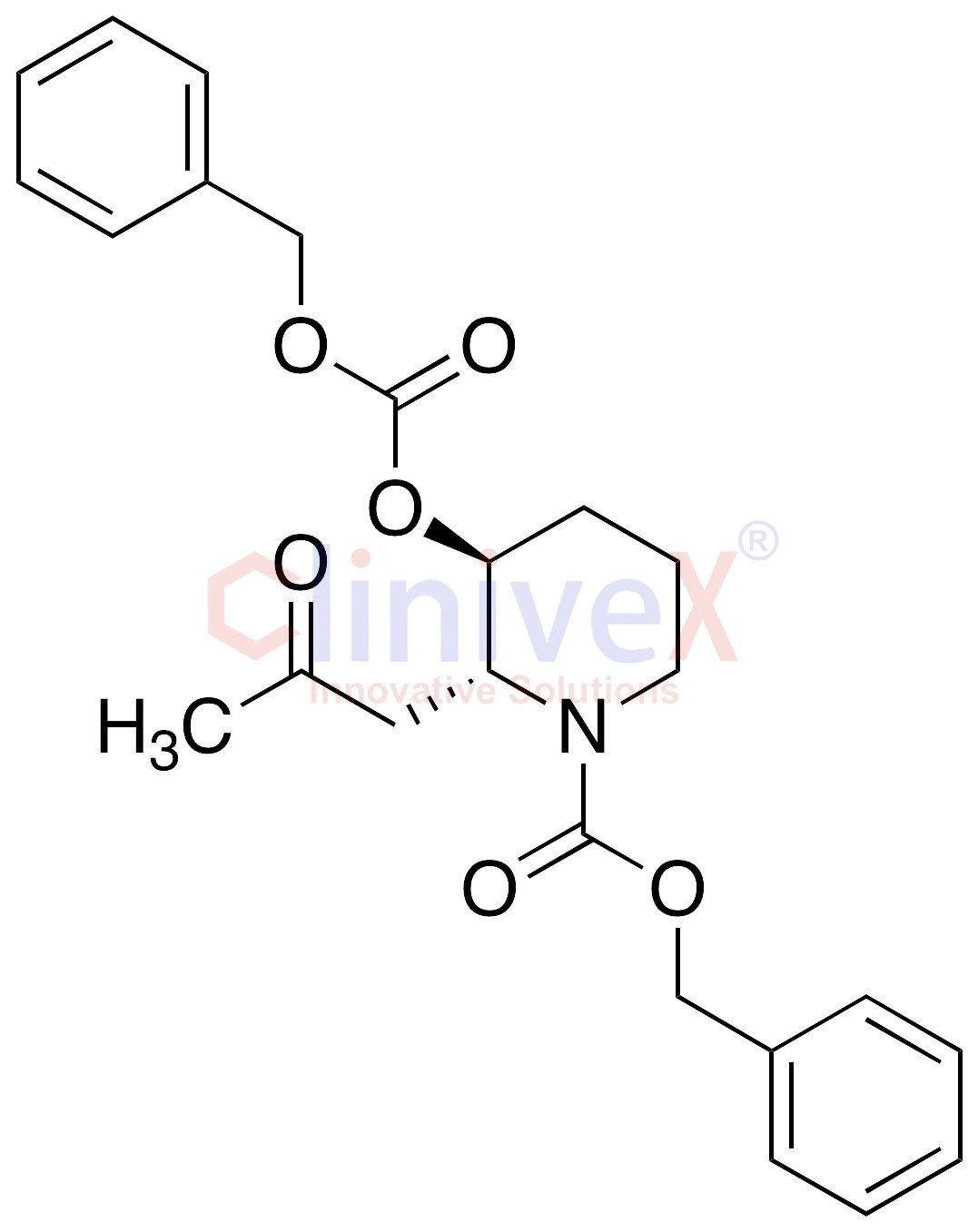 trans-N,O-Bis(benzyloxycarbonyl) 3-Hydroxy-2-(2-oxopropyl)piperidine