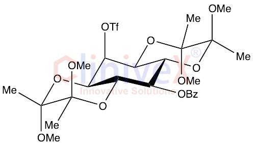 1,6:3,4-Bis-[O-(2,3-dimethoxybutane-2,3-diyl)]-2-O-trifluoromethanesulphonyl-5-O-benzolyl-myo-inositol