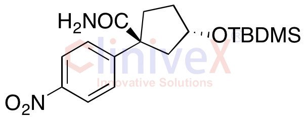 rac cis-3-((tert-Butyldimethylsilyl)oxy)-1-(4-nitrophenyl)cyclopentanecarboxamide