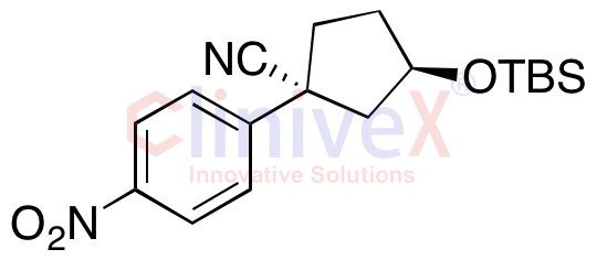 rac cis-3-((tert-Butyldimethylsilyl)oxy)-1-(4-nitrophenyl)cyclopentanecarbonitrile