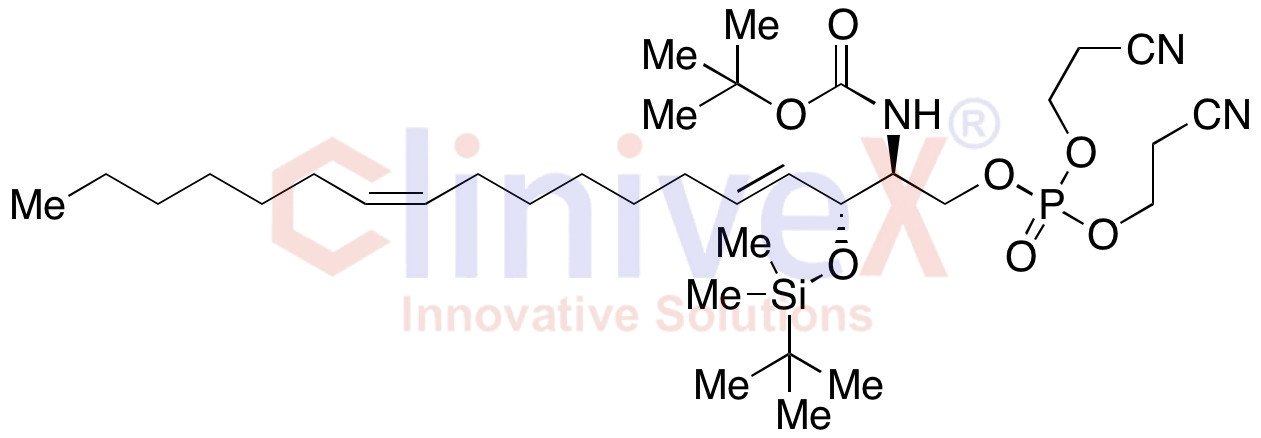 tert-Butyl ((2S,3R,4E,11Z)-1-((Bis(2-cyanoethoxy)phosphoryl)oxy)-3-((tert-butyldimethylsilyl)oxy)octadeca-4,11-dien-2-yl)carbamate