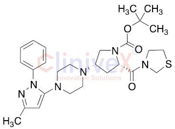 tert-Butyl (2S,4S)-4-[4-(3-Methyl-1-phenyl-1H-pyrazol-5-yl)piperazin-1-yl]-2-[(1,3-thiazolidin-3-yl)carbonyl]pyrrolidine-1-carboxylate