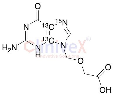 9-Carboxymethoxymethylguanine-13C2,15N