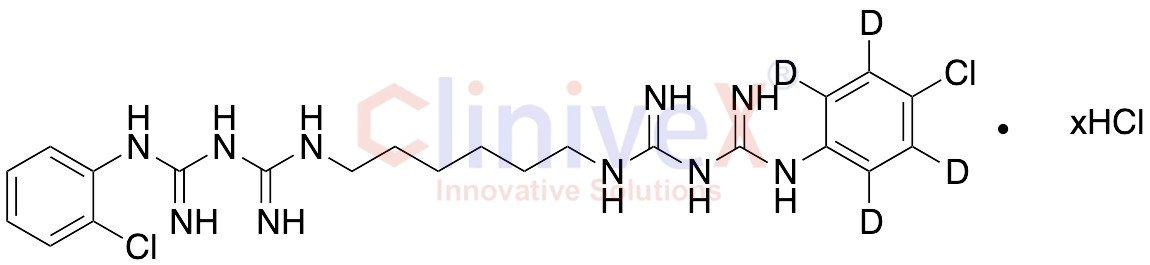 N1-(4-chlorophenyl)-3,12-diimino-N14-2-chlorophenyl-2,4,11,13-Tetraazatetradecanediimidamide-d4 Hydrochloride