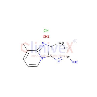 2-Amino-6-methyldipyrido[1,2-a:3′,2′-d]imidazole-13C3 Hydrochloride Hydrate