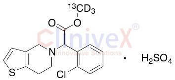 rac Clopidogrel-13C,d3 Hydrogen Sulfate