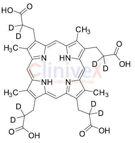 Coproporphyrin lll-d8 (contains up to 5% Coproporphyrin I)