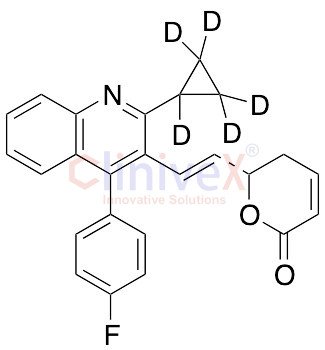 4-Dehydroxy-3-dehydro-pitavastatin-d5 Lactone