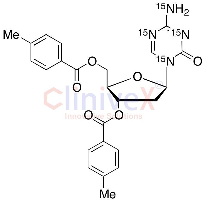 1-(2’-Deoxy-3’,5’-di-O-toluoyl-Beta-D-ribofuranosyl)-2-oxo-4-amino-1,2-dihydro-1,3,5-triazine-15N4