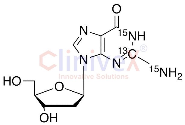 2′-Deoxyguanosine-13C,15N2