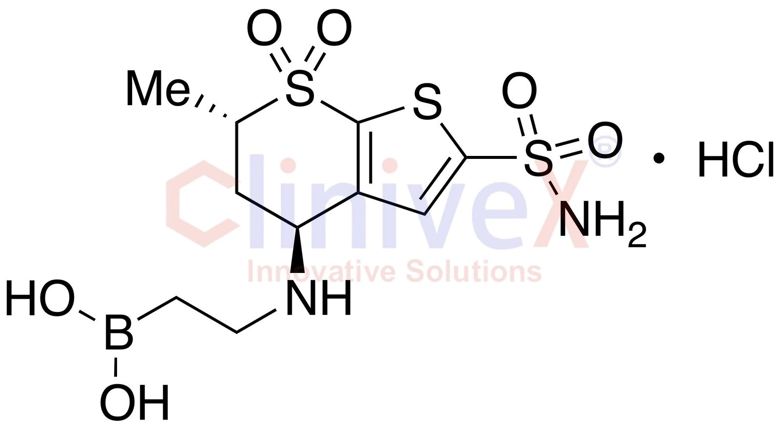 N-Desethyl-N-(2-boronoethyl) Dorzolamide Hydrochloride