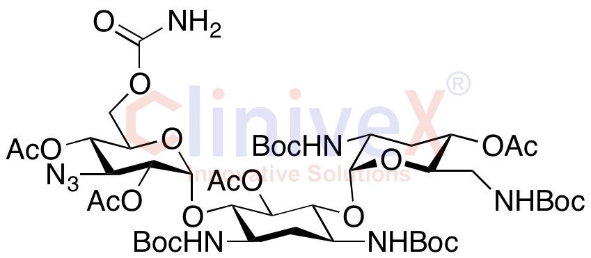 Desamino 3’’-Azido Tetra-N-Boc Tobramycin 6’’-Carbamate O-Tetracetate