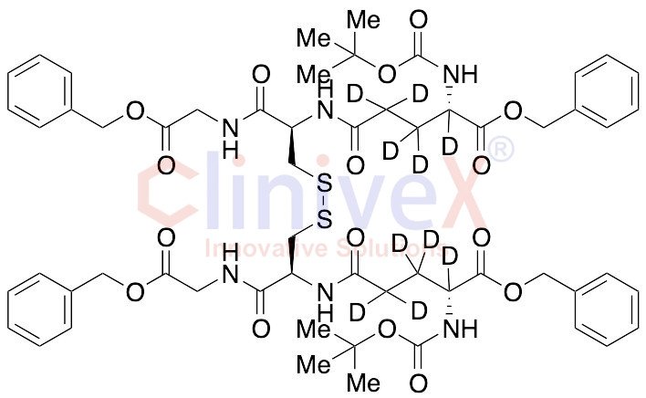 (6S,11R,16S,21S)-21,6-Dibenzyl 22-tert-butyl 11,16-bis((2-(benzyloxy)-2-oxoethyl)carbamoyl)-2,2-dimethyl-4,9,18-trioxo-3-oxa-13,14-dithia-5,10,17-triazadocosane-6,21,22-tricarboxylate-d10