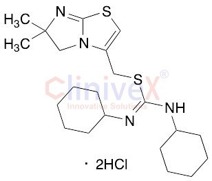 N,N’-Dicyclohexylcarbamimidothioic acid (5,6-dihydro-6,6-dimethylimidazo[2,1-b]thiazol-3-yl)methyl Ester Dihydrochloride