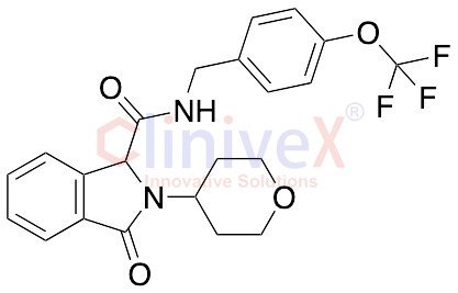 2,3-Dihydro-3-oxo-2-(tetrahydro-2H-pyran-4-yl)-N-[[4-(trifluoromethoxy)phenyl]methyl]-1H-Isoindole-1-carboxamide