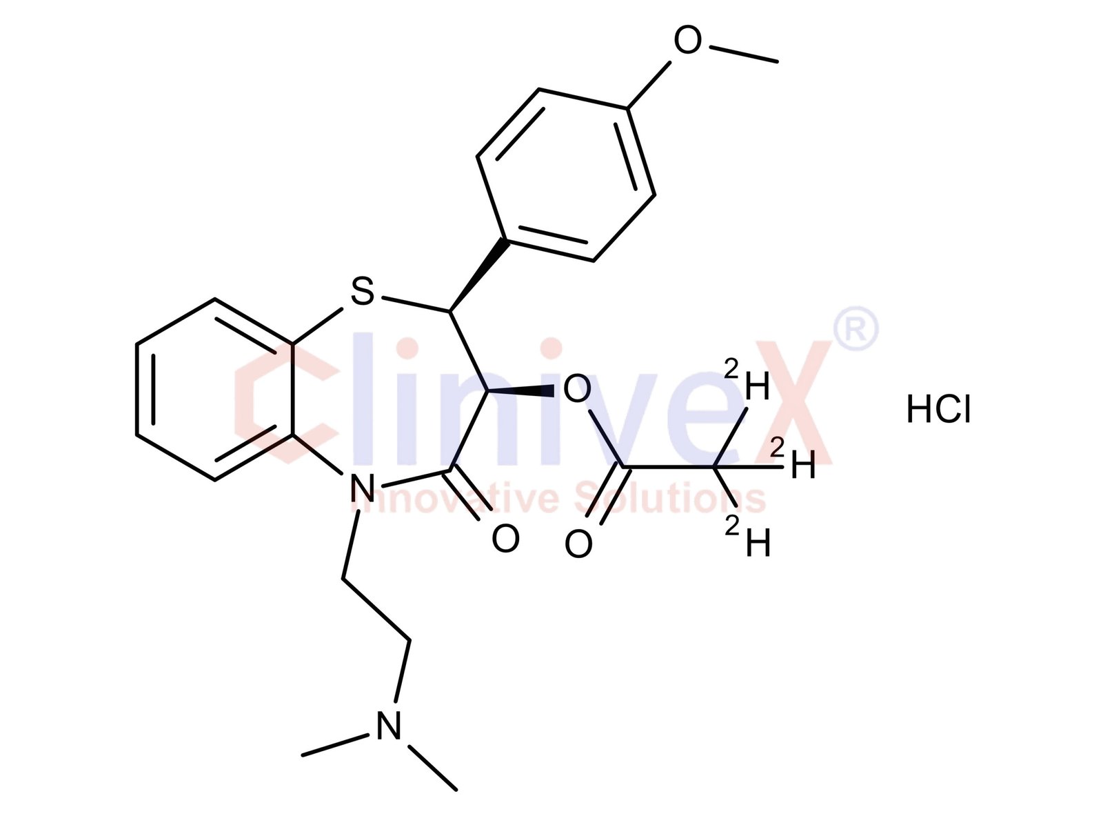 (+)-cis-Diltiazem-d3 HCl (acetoxy-d3)