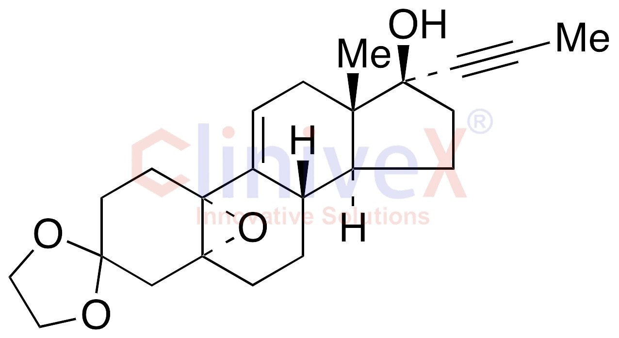(5Alpha,10Alpha,17Beta)-5,10-Epoxy-17-hydroxy-17-(1-propyn-1-yl)-estr-9(11)-en-3-one Cyclic 1,2-Ethanediyl Acetal