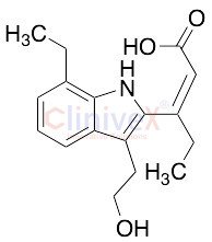 (Z)-3-(7-Ethyl-3-(2-hydroxyethyl)-1H-indol-2-yl)pent-2-enoic Acid