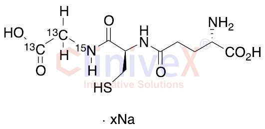 L-Glutamyl-L-cysteinyl-glycine-13C2,15N Sodium Salt