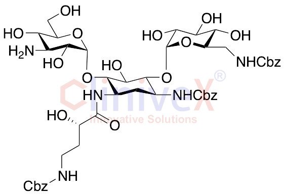5-[N-(HABA-Cbz)] 3,6′-Di(N-benzyloxycarbonyl) Kanamycin A